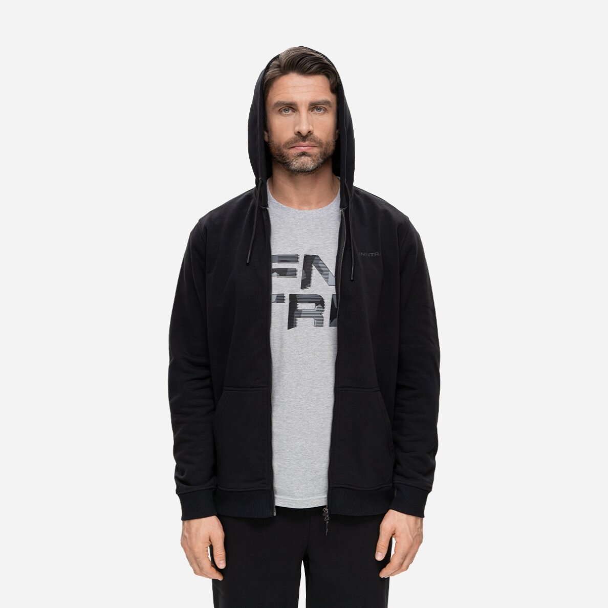 Džemperis Finntrail LOGO ZIP Black 6832 4