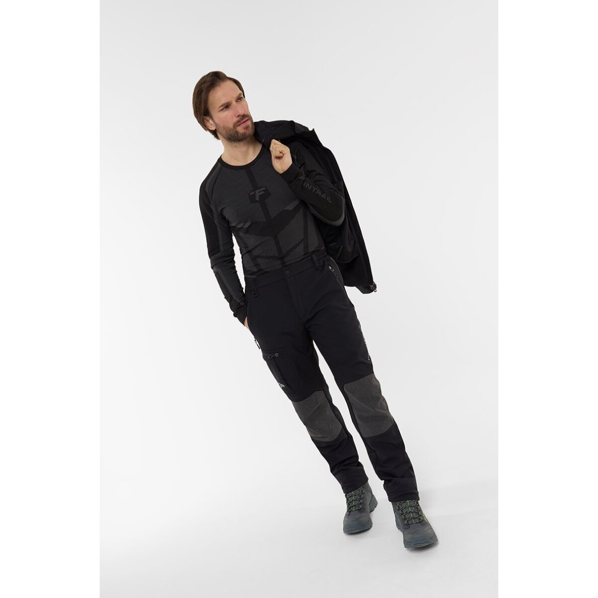 Kelnės Finntrail TACTIC Graphite 4609 Softshell 5