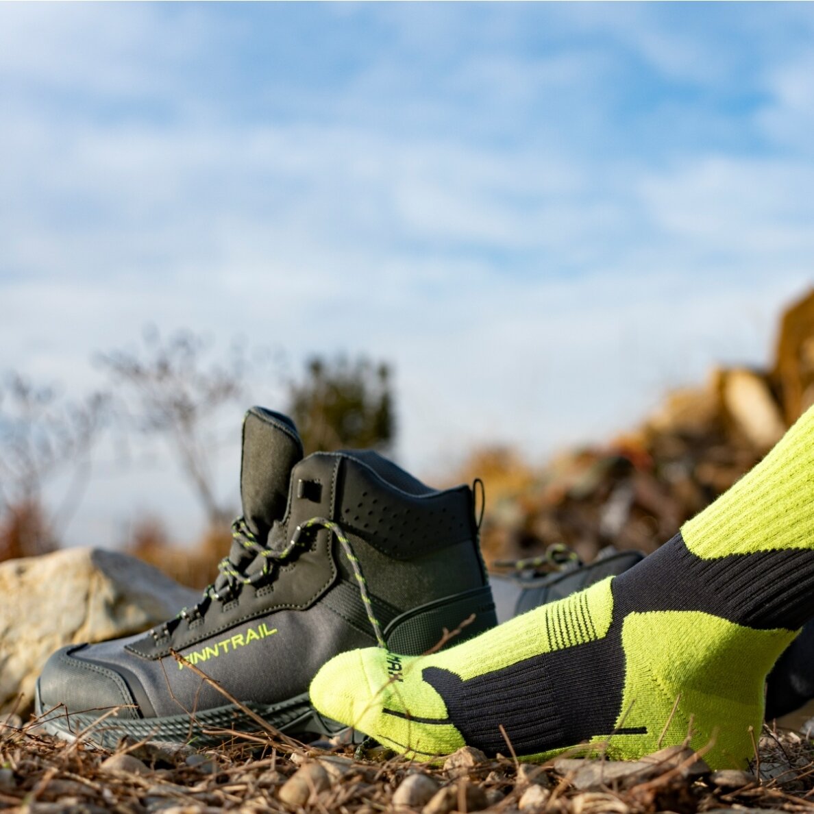 Kojinės Finntrail COOLMAX Lime 3202 1