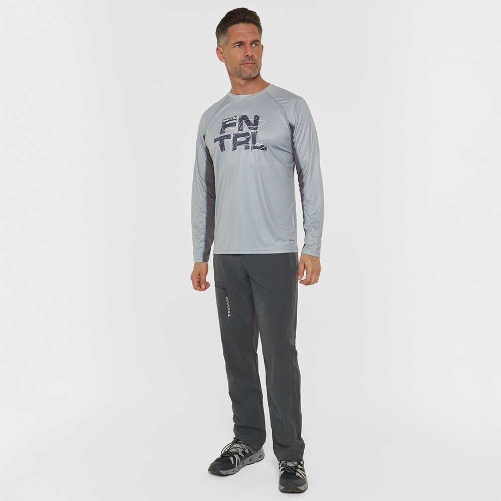Krekls ar garām piedurknēm Finntrail WAVE LOGO Grey 6613 2