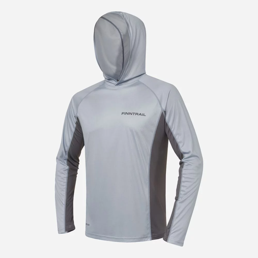 Лонгслив с капюшоном Finntrail WAVE BIG LOGO Grey 6614