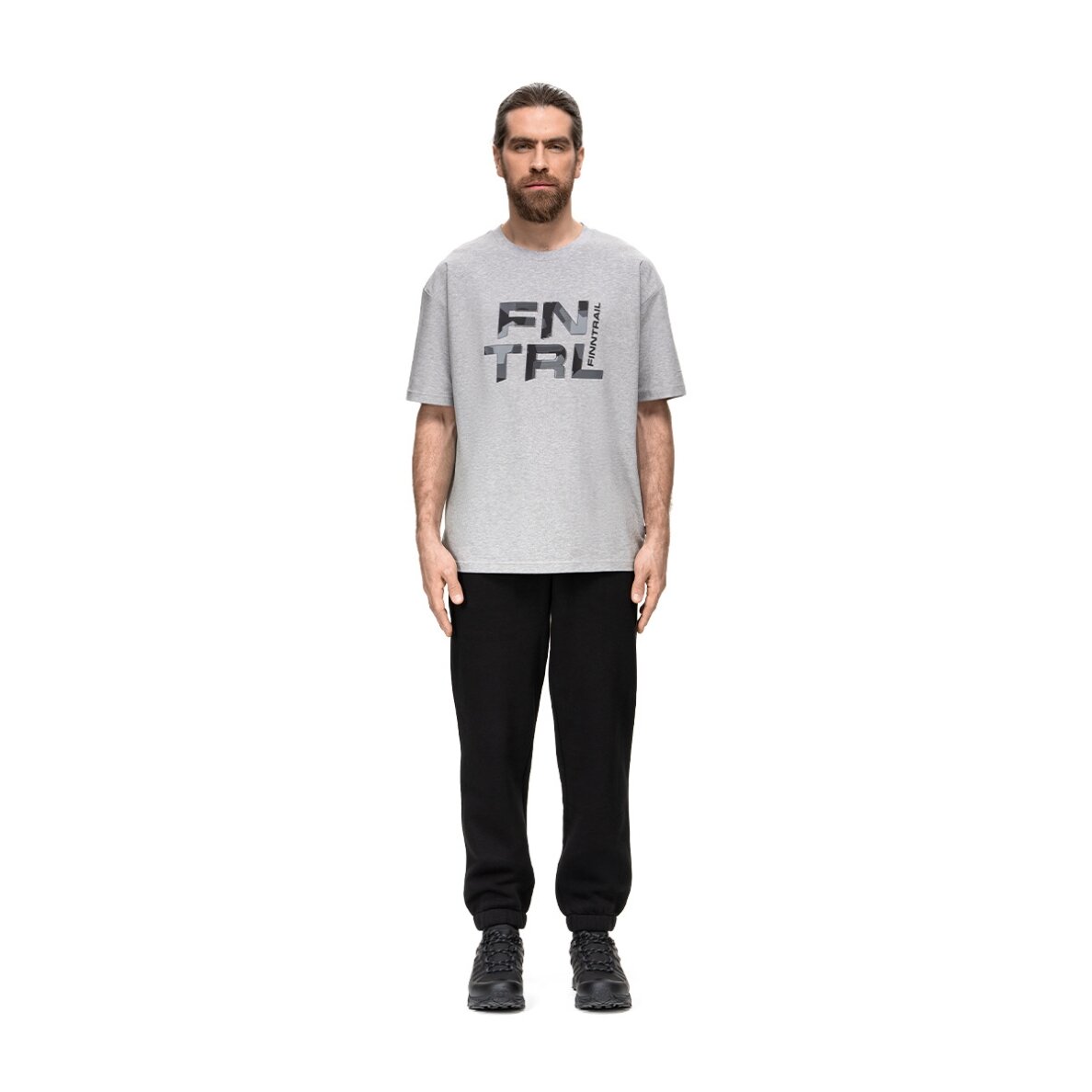 T-shirt Finntrail BIG LOGO GreyMelange 6733 1