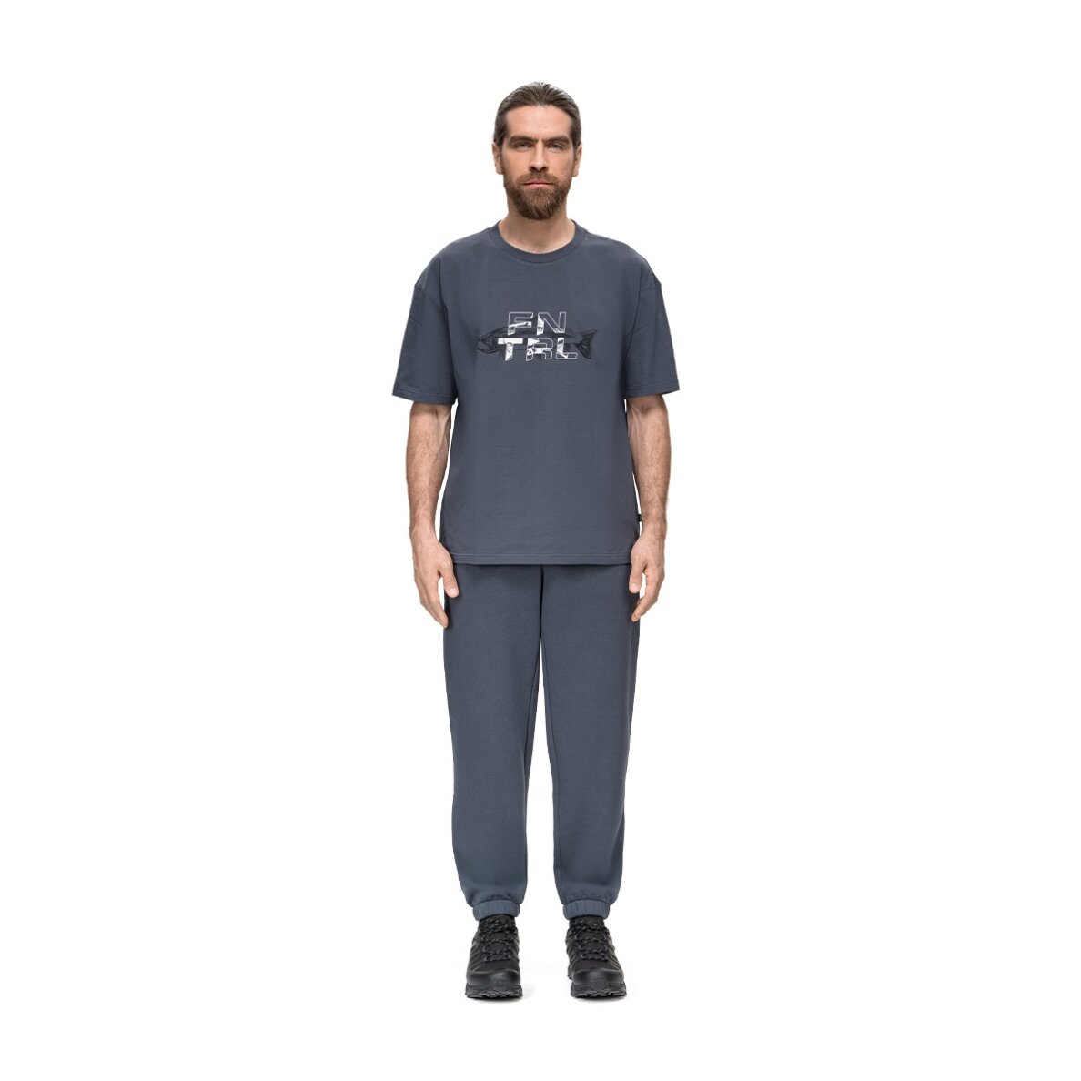 Marškinėliai Finntrail FISH DarkGrey 6731 1