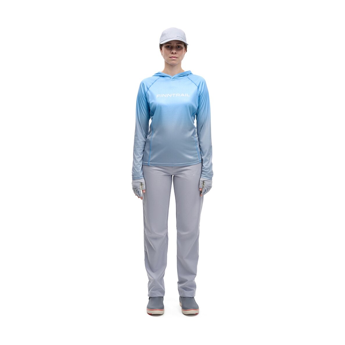 Marškinėliai Finntrail VENUS HOOD Lightblue 6621 3