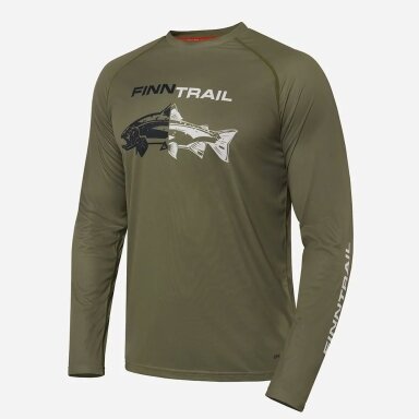 T-särk Finntrail WAVE FISH Khaki 6611