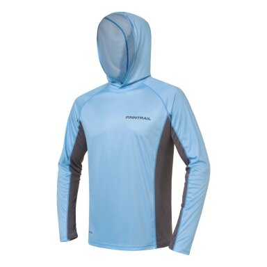 Kapuutsi ja pikkade varrukatega särk Finntrail WAVE BIG LOGO LightBlue 6614