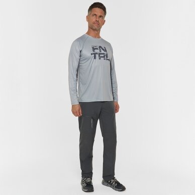 Krekls ar garām piedurknēm Finntrail WAVE LOGO Grey 6613 5