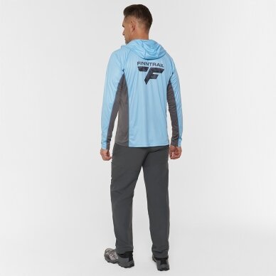 Kapuutsi ja pikkade varrukatega särk Finntrail WAVE BIG LOGO LightBlue 6614 5