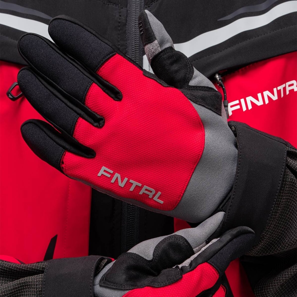 Gloves Finntrail ATOM GraphiteRed 2842 1 Gloves Finntrail ATOM GraphiteRed 2842 1